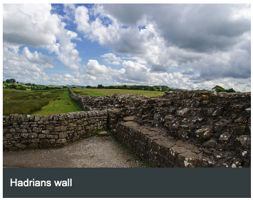 Illustration of Hadrian's Wall in northern England