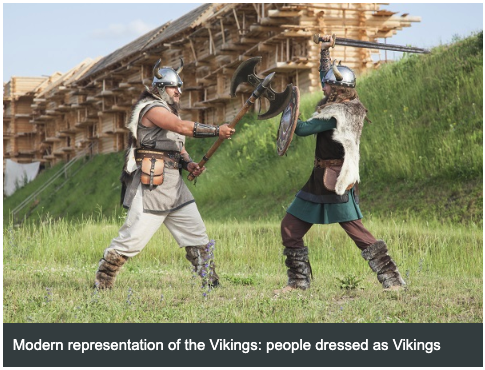 Illustration of Viking ships arriving in Britain